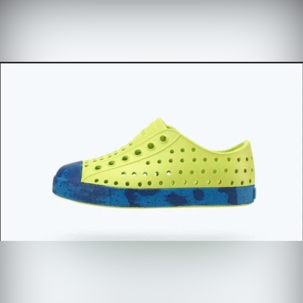 Native Shoes Yellow and Blue Water Shoes with Perforated Design